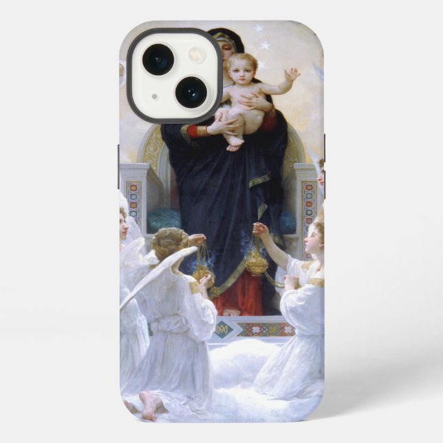 The Virgin with Angels by William Adolphe Bouguere iPhone Case (Back)
