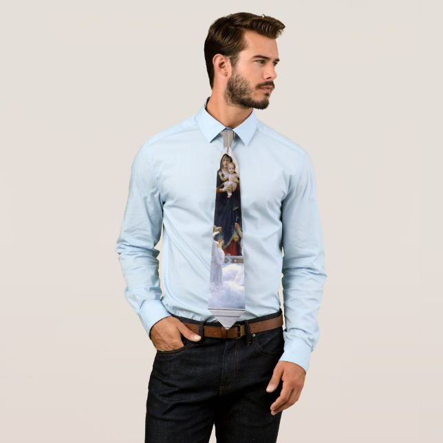 The Virgin with Angels by William Adolphe Bouguere Tie (In Situ)