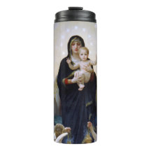 The Virgin with Angels by William Bouguereau Thermal Tumbler