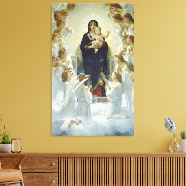  The Virgin With Angels Canvas Print (Insitu(LivingRoom))