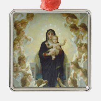 The Virgin With Angels Metal Tree Decoration