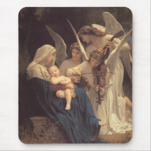 The Virgin With Angels Mouse Mat