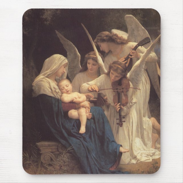 The Virgin With Angels Mouse Mat (Front)