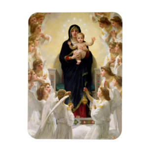 The Virgin With Angels -William-Adolphe Bouguereau Magnet