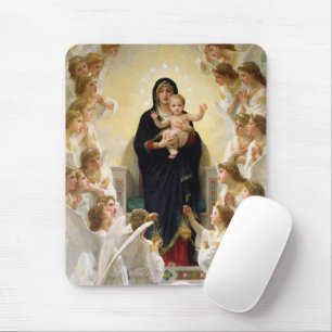 The Virgin With Angels -William-Adolphe Bouguereau Mouse Mat