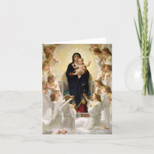 The Virgin With Angels -William-Adolphe Bouguereau Thank You Card
