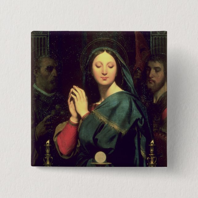 The Virgin with the Host, 1841 15 Cm Square Badge (Front)