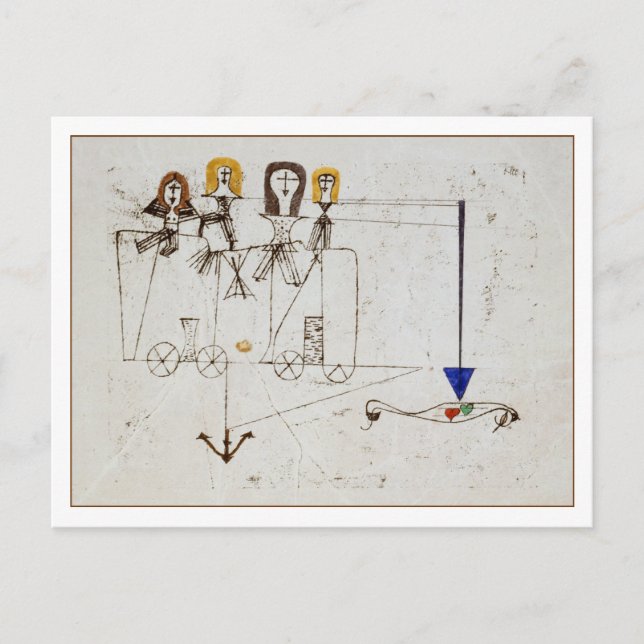 The Virtue Wagon by Paul Klee Postcard (Front)