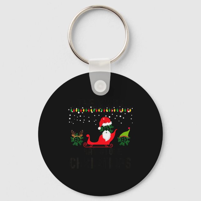The Virus That Stole Christmas 2020 Tacky Ugly Xma Key Ring (Front)