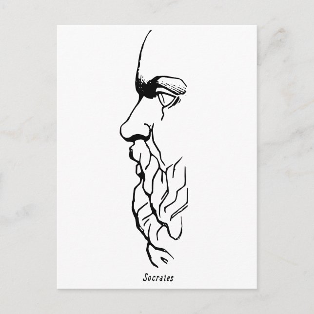 The Visage of Socrates Postcard (Front)