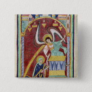 The Vision of St. Aldegondius 15 Cm Square Badge