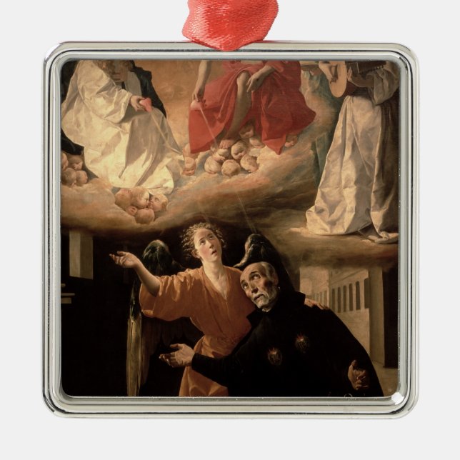 The Vision of St. Alphonsus Rodriguez Metal Tree Decoration (Front)