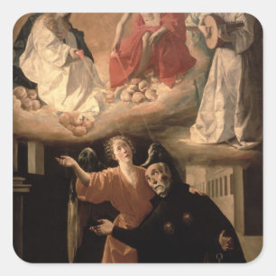 The Vision of St. Alphonsus Rodriguez Square Sticker