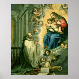 The Vision of St. Bernard, 1634 Poster