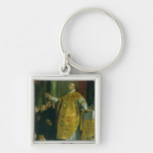The Vision of St. Ignatius of Loyola Key Ring