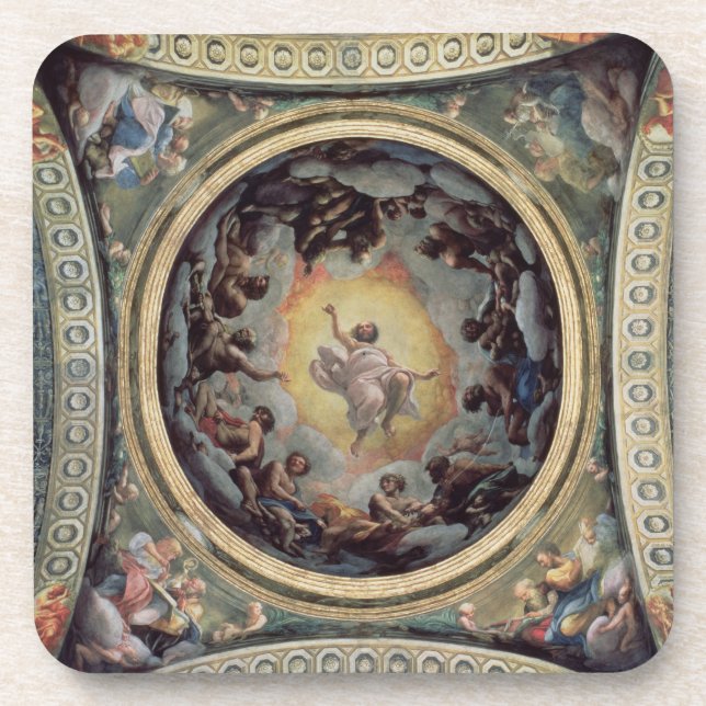 The Vision of St. John on Patmos, 1520-23 (fresco) Coaster (Front)
