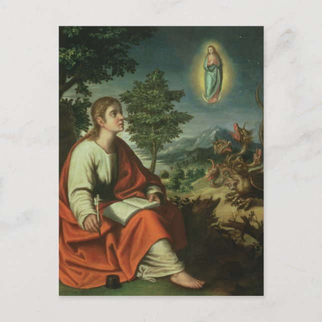 The Vision of St. John the Evangelist on Patmos Postcard (Front)