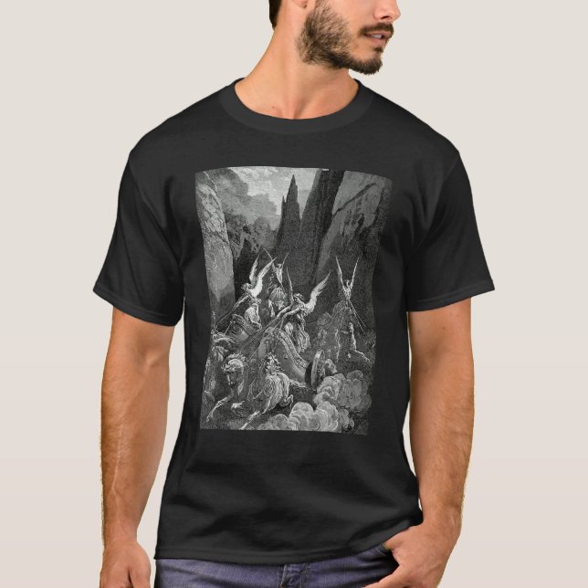 The Vision of the Four Chariots Gustave Dore Bibli T-Shirt (Front)