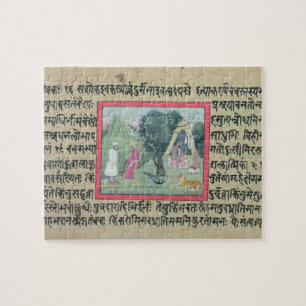 The visit of a Rajput chief to a hermit from a pag Jigsaw Puzzle