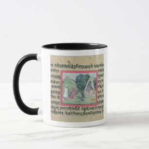 The visit of a Rajput chief to a hermit from a pag Mug