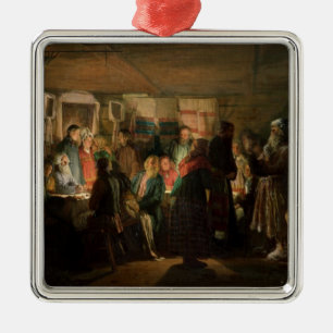 The Visit of a Sorcerer to a Peasant Wedding Metal Tree Decoration