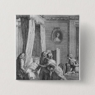 The visit of the doctor from Boson 15 Cm Square Badge