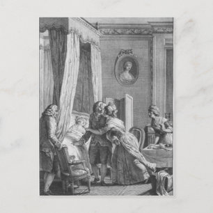 The visit of the doctor from Boson Postcard