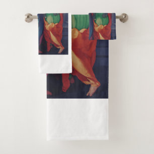 The Visitation by Pontormo Mannerist Fine Art Bath Towel Set