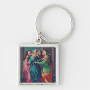 The Visitation by Pontormo Mannerist Fine Art Key Ring