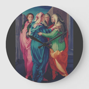 The Visitation by Pontormo Mannerist Fine Art Large Clock