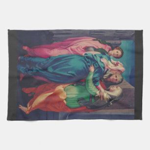 The Visitation by Pontormo Mannerist Fine Art Tea Towel