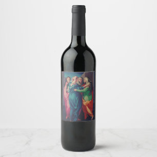 The Visitation by Pontormo Mannerist Fine Art Wine Label