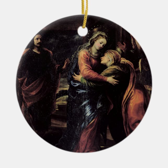 The Visitation Ceramic Tree Decoration (Front)