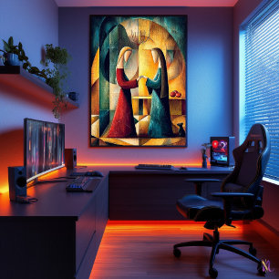 The Visitation - Cubist Minimalist Vision Poster