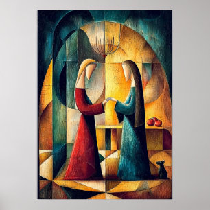 The Visitation - Cubist Minimalist Vision Poster