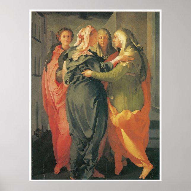 The Visitation - Jacopo Da Pontormo Canvas Print (Front)