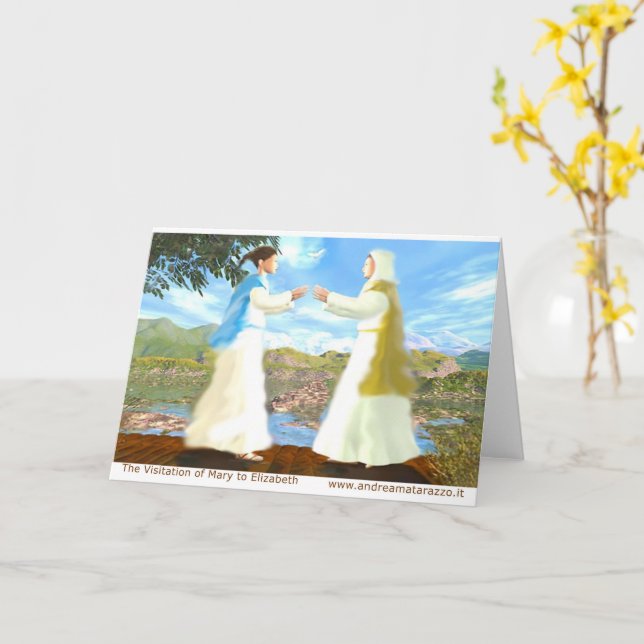 The Visitation  of Mary To Elizabeth  Card (Yellow Flower)