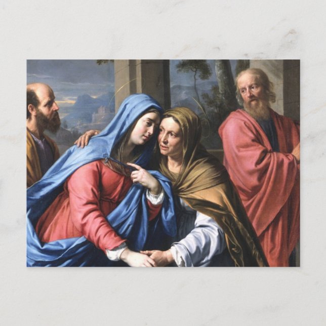 The Visitation Of St. Elizabeth To The Virgin Mary Postcard (Front)