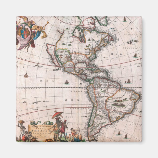 The Visscher map of the New World Magnet (Front)
