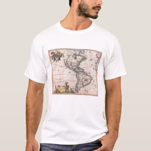 The Visscher map of the New World T-Shirt