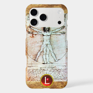 THE VITRUVIAN MAN ,Monogram Red Ruby, Brown