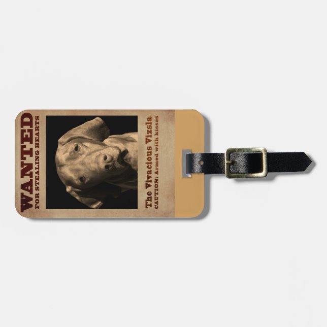 The Vivacious Vizsla Luggage Tag (Front Horizontal)