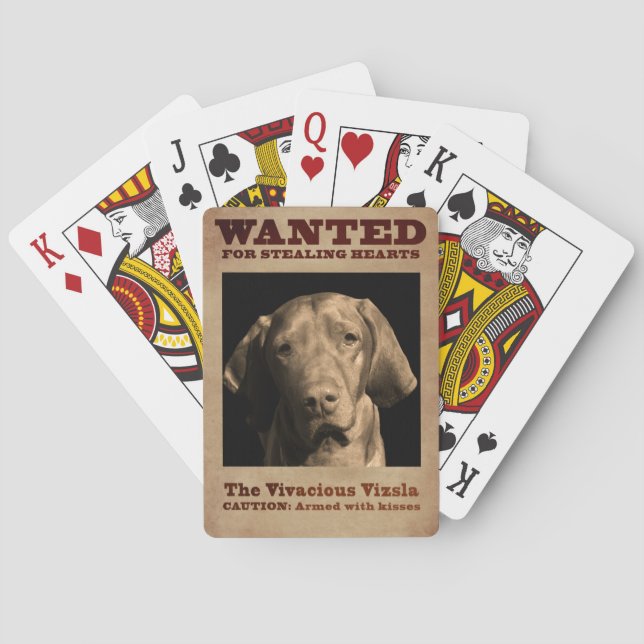 The Vivacious Vizsla Playing Cards (Back)