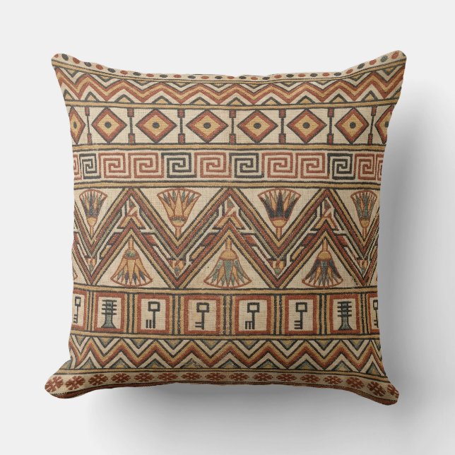 The Vizier’s Repose: Old Kingdom Geometry Cushion (Front)