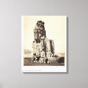 The 'Vocal Memnon', Colossal Statue of Amenhotep I Canvas Print