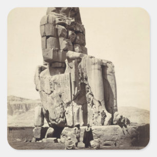 The 'Vocal Memnon', Colossal Statue of Amenhotep I Square Sticker
