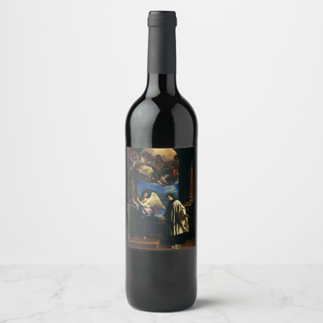 The Vocation of Saint Aloysius Luigi Gonzaga Wine Label (Front)