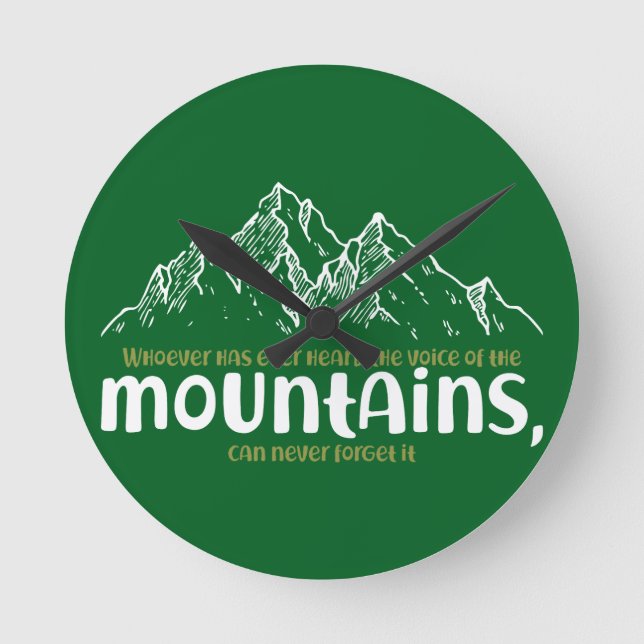 The Voice of the Mountains Round Clock (Front)