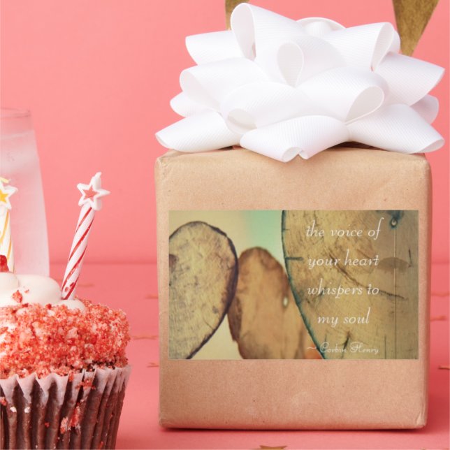 The Voice Of Your Heart Whispers To My Soul Rectangular Sticker (Party)