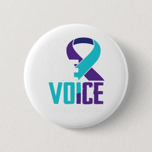 The Voice Stop Suicide Awareness Mental Health 6 Cm Round Badge